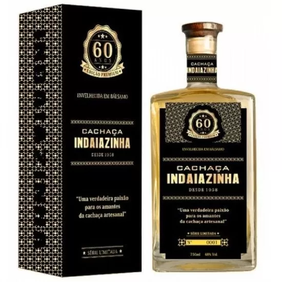 Cachaça Indaiazinha 60 Anos 750ML Edição Limitada