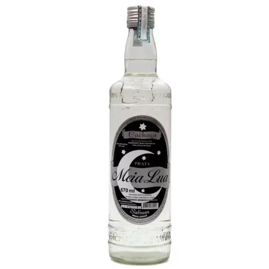 Cachaça Meia Lua Salinas Prata  670ML