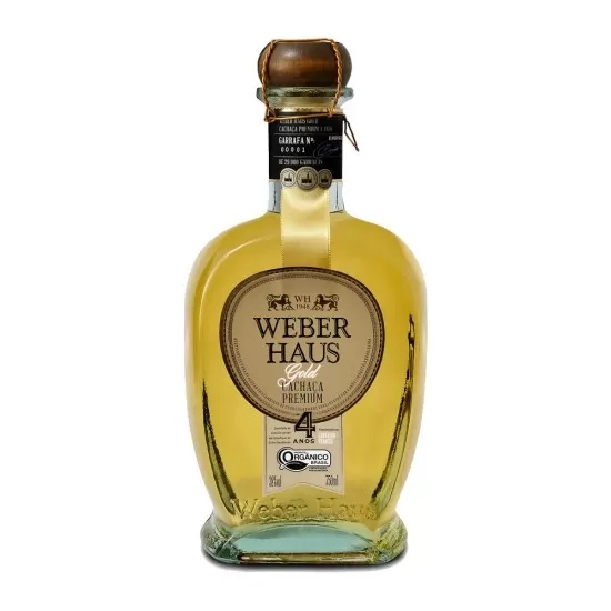 Cachaça Weber Haus Premiun Gold Orgânica 4 Anos 750ML