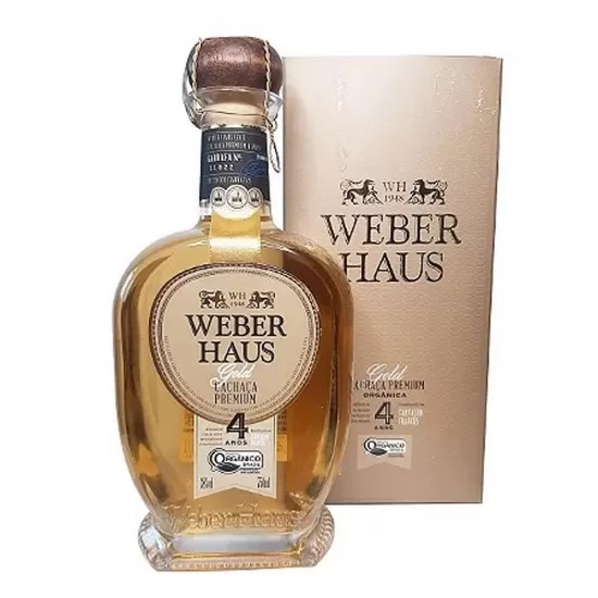 Cachaça Weber Haus Premiun Gold Orgânica 4 Anos 750ML
