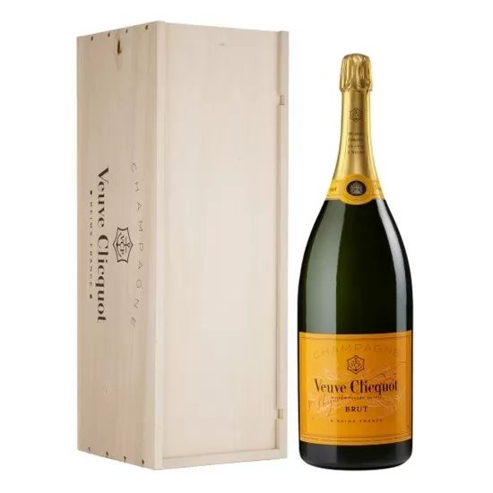 Champagne Veuve Clicquot Brut 6L Com Caixa de Madeira
