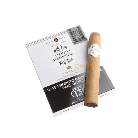 Charuto Alonso Menendez Robusto Connecticut  Caixa Com 5 Unidades