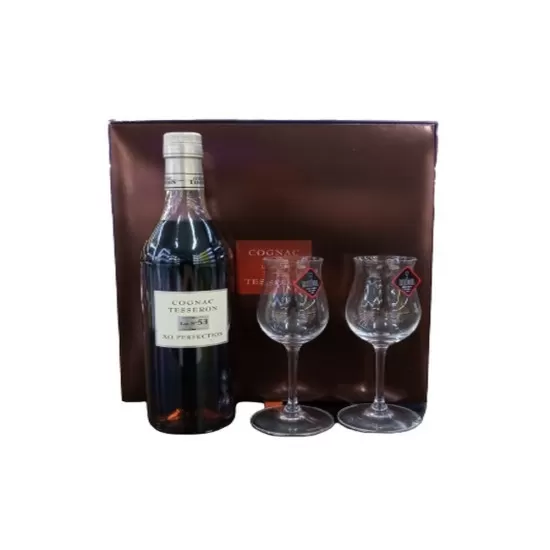 Conhaque Cognac Tesseron N°53 Kit Com 2 Taças 700ML