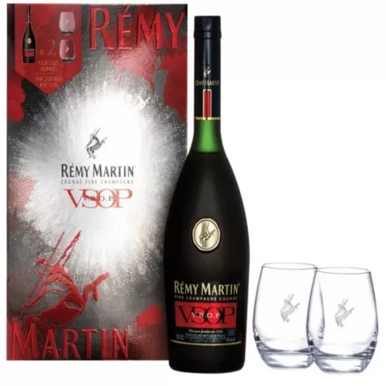 Conhaque Rémy Martin V.S.O.P  700ML  Kit Com 2 Copos