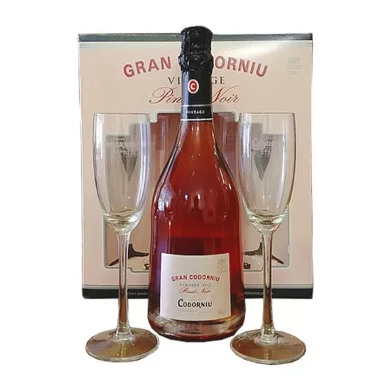 Kit Espumante Cava Gran Codorniu Pinot Noir 750ML Com 2 Taça