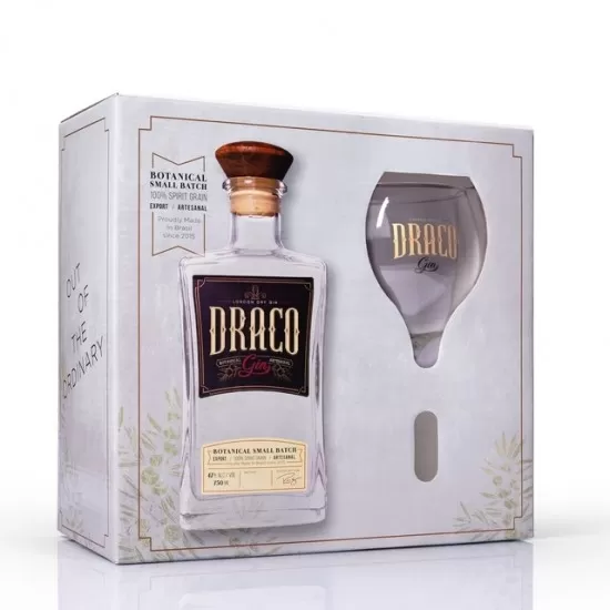 Kit Gin Draco Botanical Com Taça 750ML