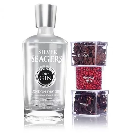 Kit Gin Silver Seagers 750ML+ Especiarias