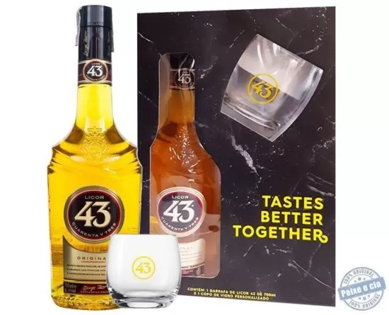 Kit Licor 43 700ML + Copo Personalizado
