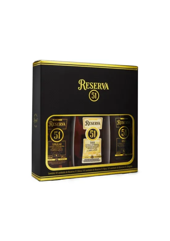 Kit Miniaturas Cachaça 51 Reserva 200ml