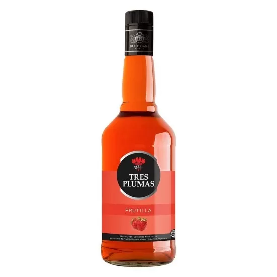 Licor Tres Plumas Frutilla 700ML