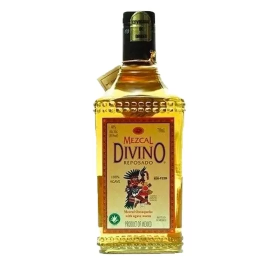 Mezcal Divino Reposado 100% Agave Com Gusanito 750ML
