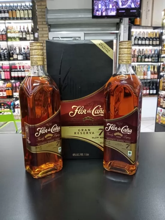 Rum Flor De Caña 7 Anos Gran Reserva Kit Com 2 Garrafa 1L