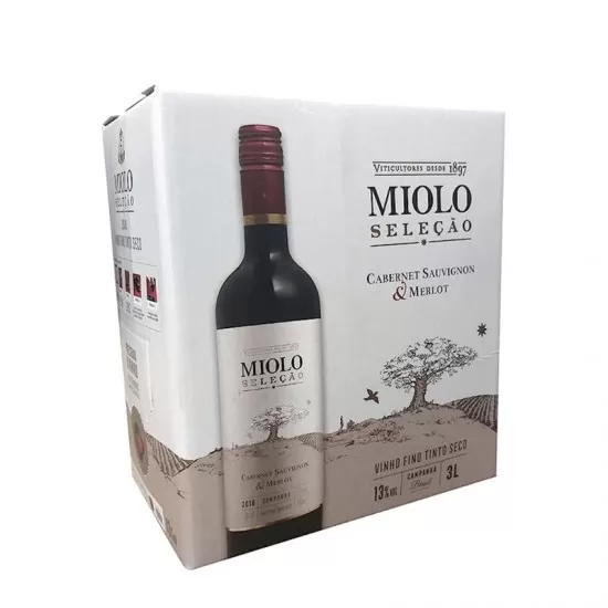 Vinho Miolo Tinto Seleção Cabernet Sauvignon Merlot Bag-in-box 3L