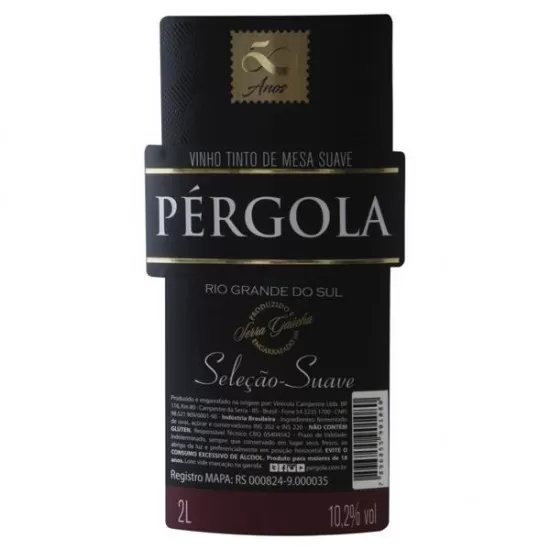 Vinho Tinto Suave Seleção Pérgola 2L